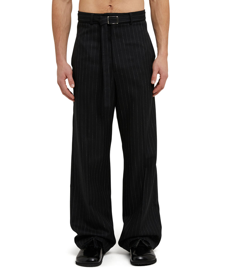 Tailored trousers with "Punk Pinstripe" workmanship BLACK Men 