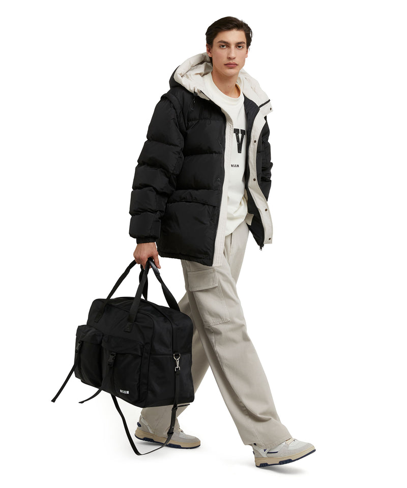 "Signature Iconic Nylon" fabric duffle bag BLACK Men 
