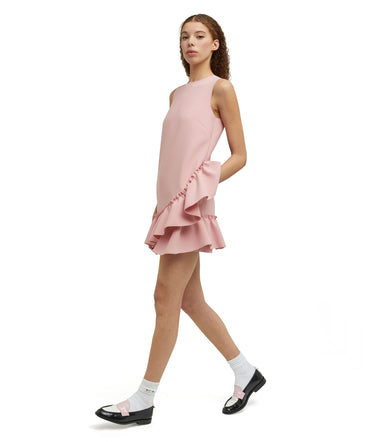 Mini dress with  "Double Crepe Cady" workmanship
