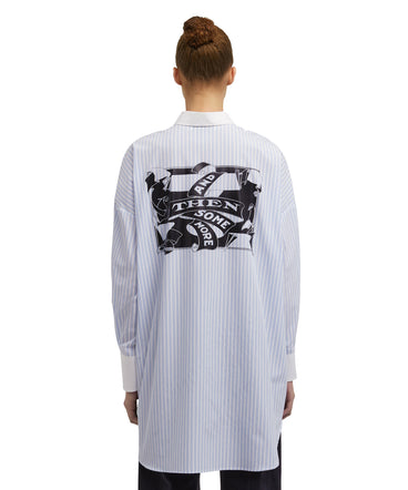 Poplin cotton striped dress