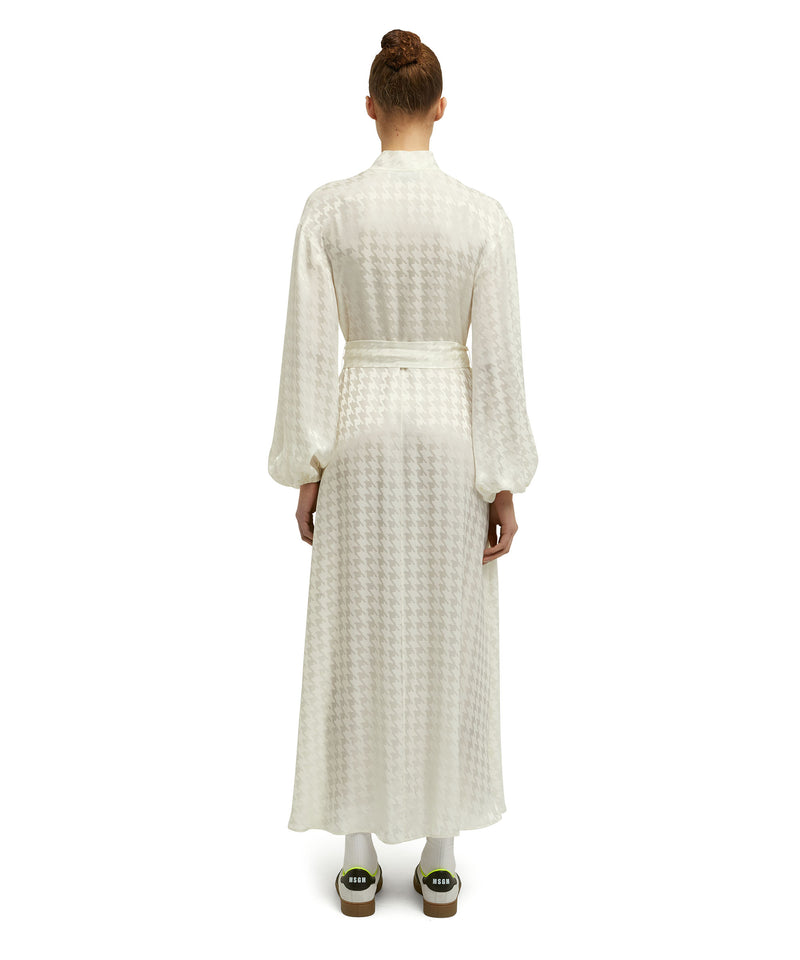 "Fluid Viscose Jacquard" fabric dress WHITE Women 
