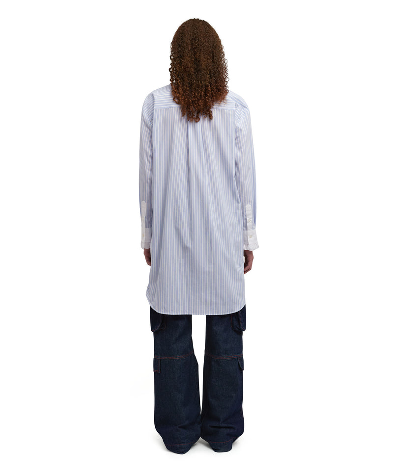 Poplin cotton chemisier shirt dress BLUE Women 