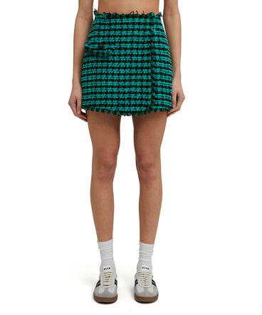 Skort with "Lurex BouclÃ¨ Tweed" motif