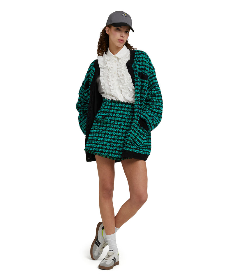 Skort with "Lurex BouclÃ¨ Tweed" motif GREEN Women 