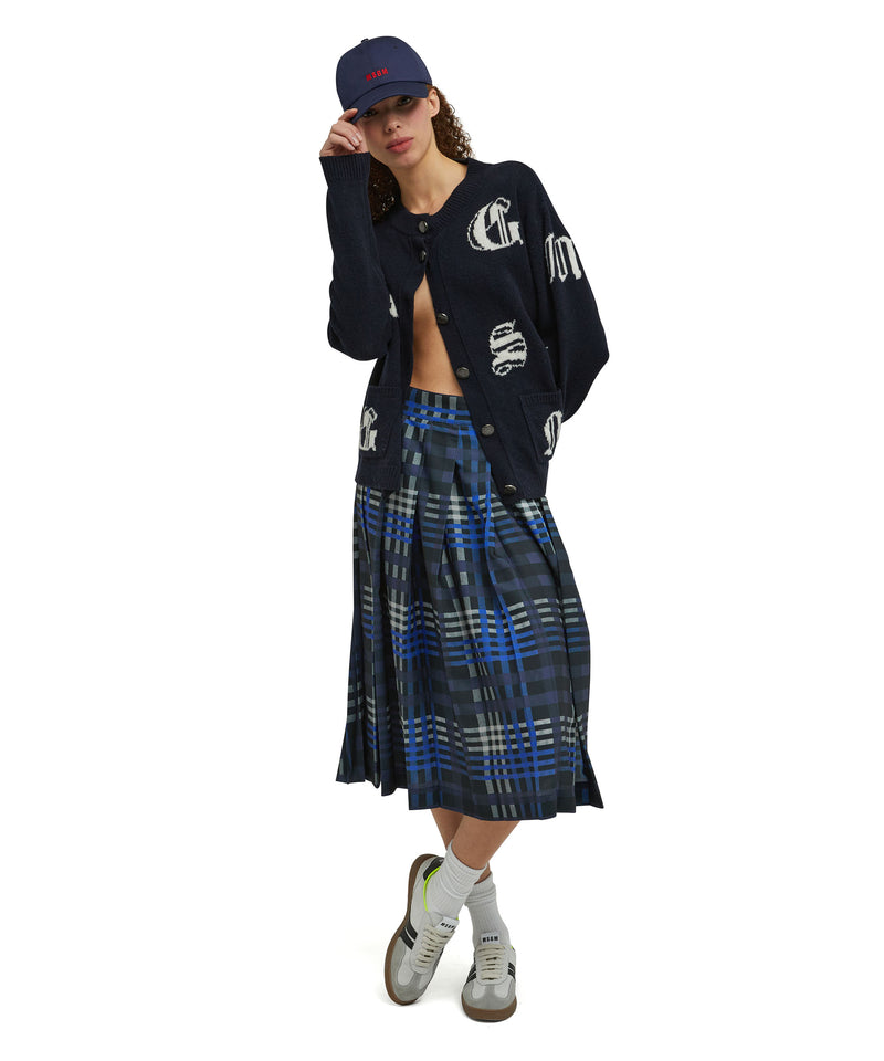 Pleated skirt WHITE/BLUE Women 
