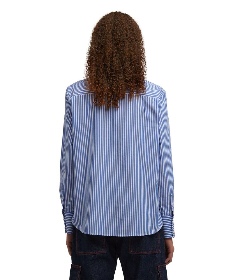 Poplin cotton shirt with patch BLUE Women 