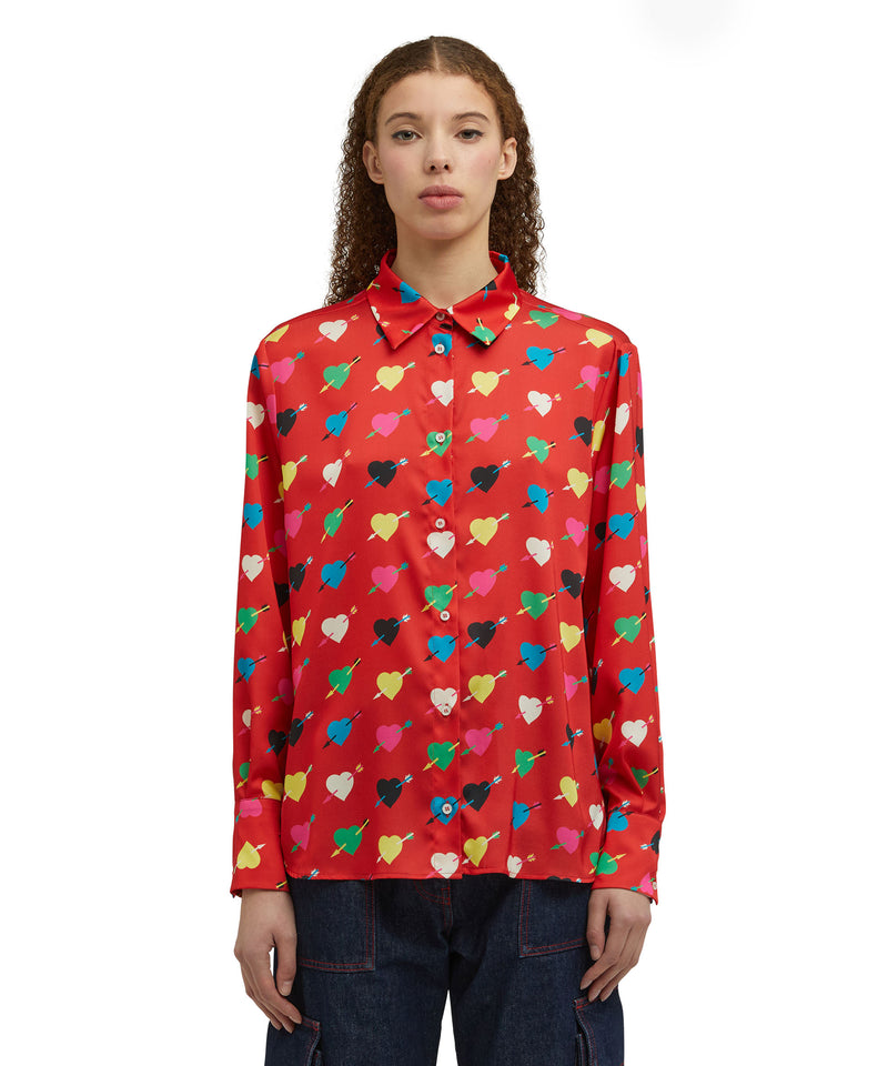 Shirt with "Arrowed Heart Print" motif RED Women 