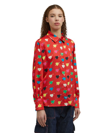 Shirt with "Arrowed Heart Print" motif