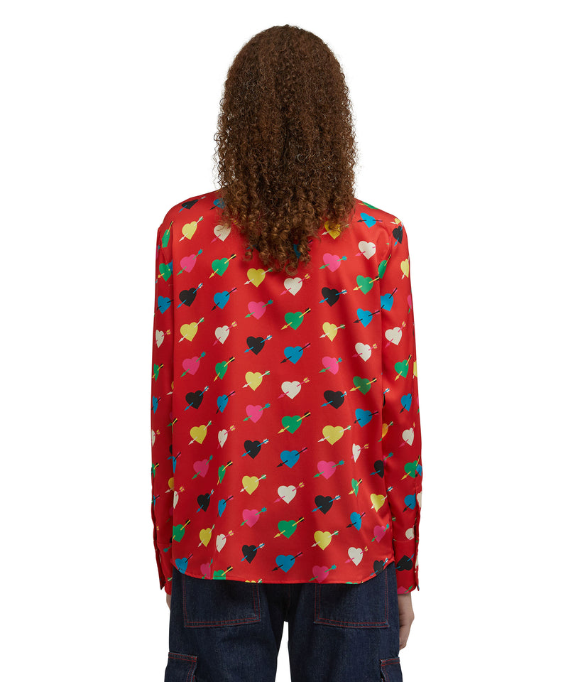 Shirt with "Arrowed Heart Print" motif RED Women 