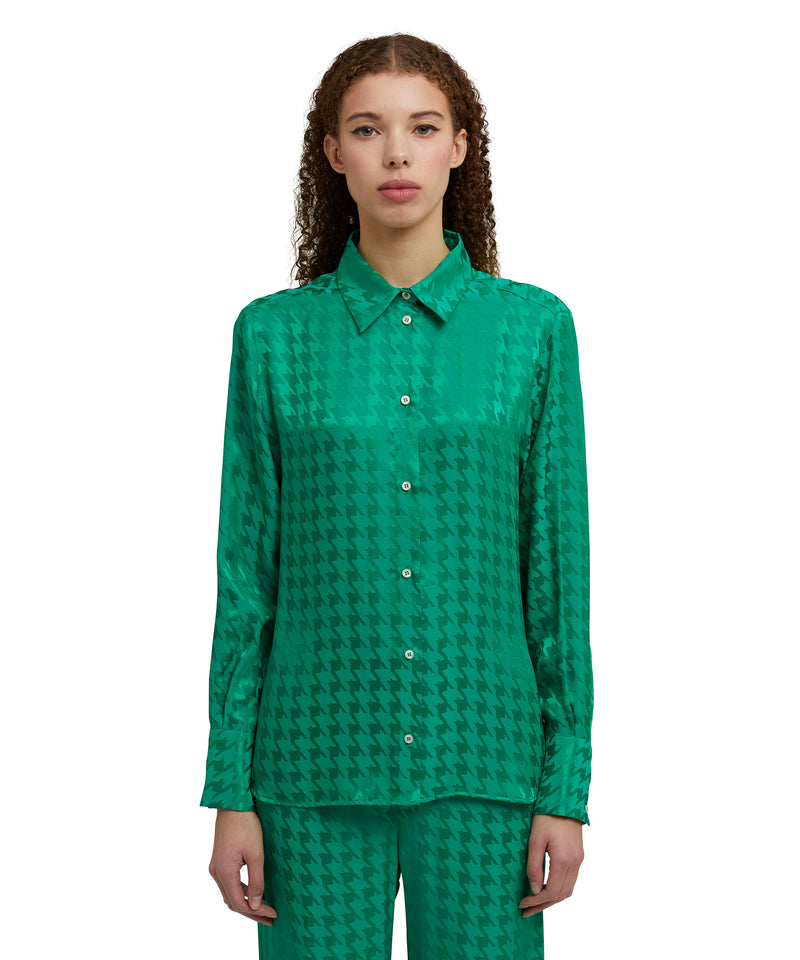 Shirt in  "Fluid Viscose Jacquard" fabric GREEN Women 