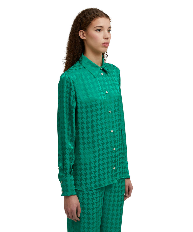 Shirt in  "Fluid Viscose Jacquard" fabric GREEN Women 