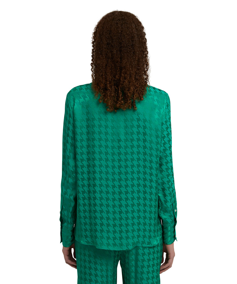 Shirt in  "Fluid Viscose Jacquard" fabric GREEN Women 