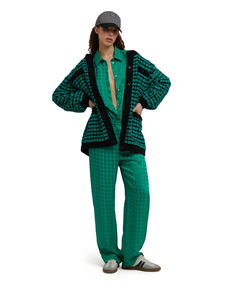 Shirt in  "Fluid Viscose Jacquard" fabric GREEN Women 
