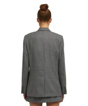 Wool jacket with "Micro Check Wool" motif