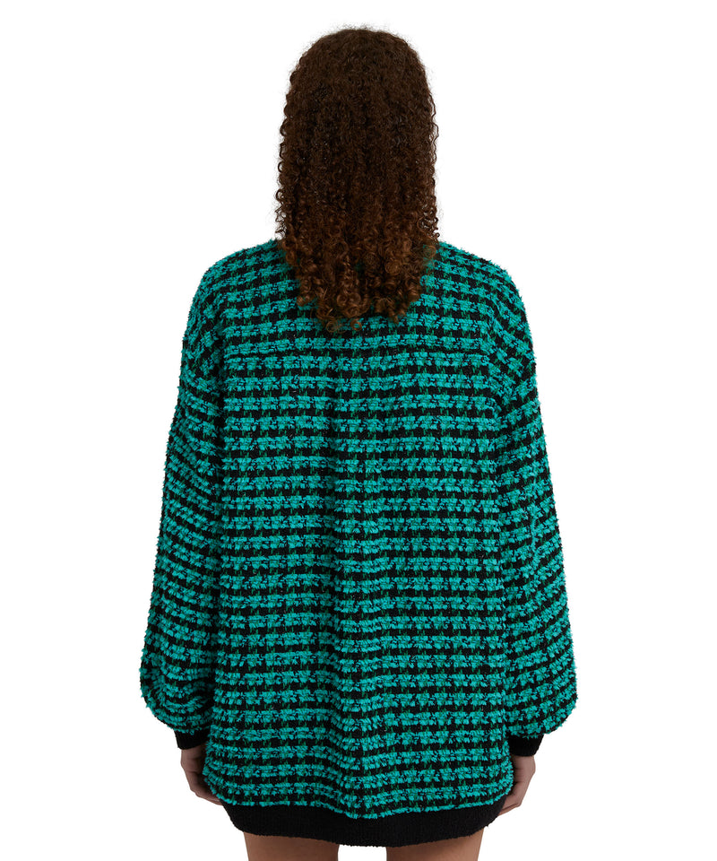 Blended wool "Houndstooth Check" jacket GREEN Women 