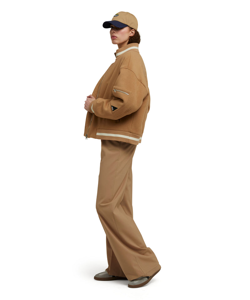 Virgin wool bomber jacket "Wool Felt" BEIGE Women 