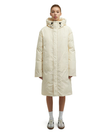 "Ripstop Nylon" long down jacket