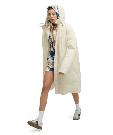 "Ripstop Nylon" long down jacket