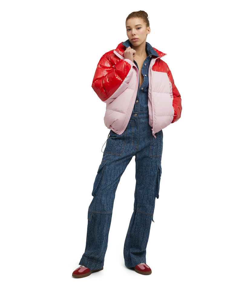 "Ripstop Nylon  & Shiny Nylon" down jacket PINK Women 