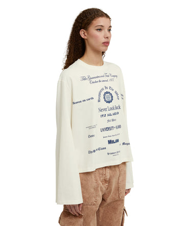 Organic cotton t-shirt with lithographic print from the collection
