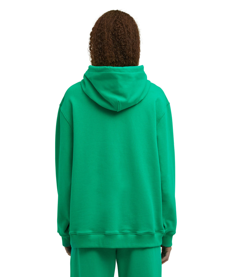 Cotton hooded sweatshirt with «Yearbook Print» print PEPPER GREEN Women 