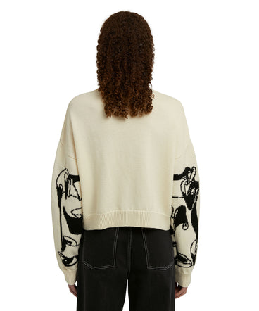 Wool turtleneck sweater from the collaboration of "Lorenza Longhi and MSGM"