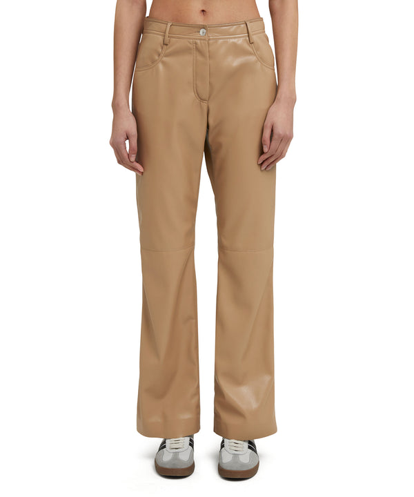 Faux leather straight-leg trousers "Soft Eco Leather" fabric