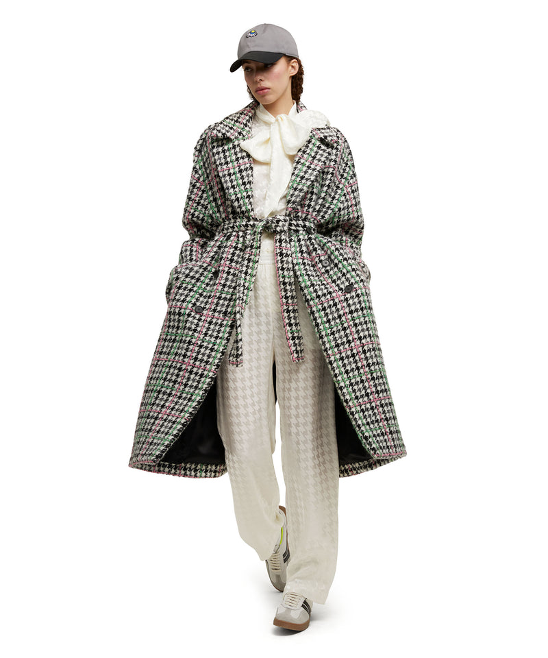 "Fluid Viscose Jacquard" fabric trousers WHITE Women 