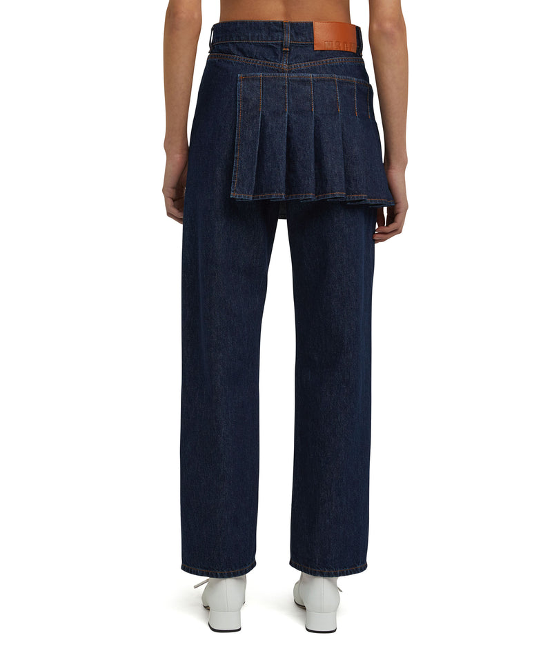 Jeans with "Blue Denim with Tobacco Stitches" workmanship WHITE/BLUE Women 