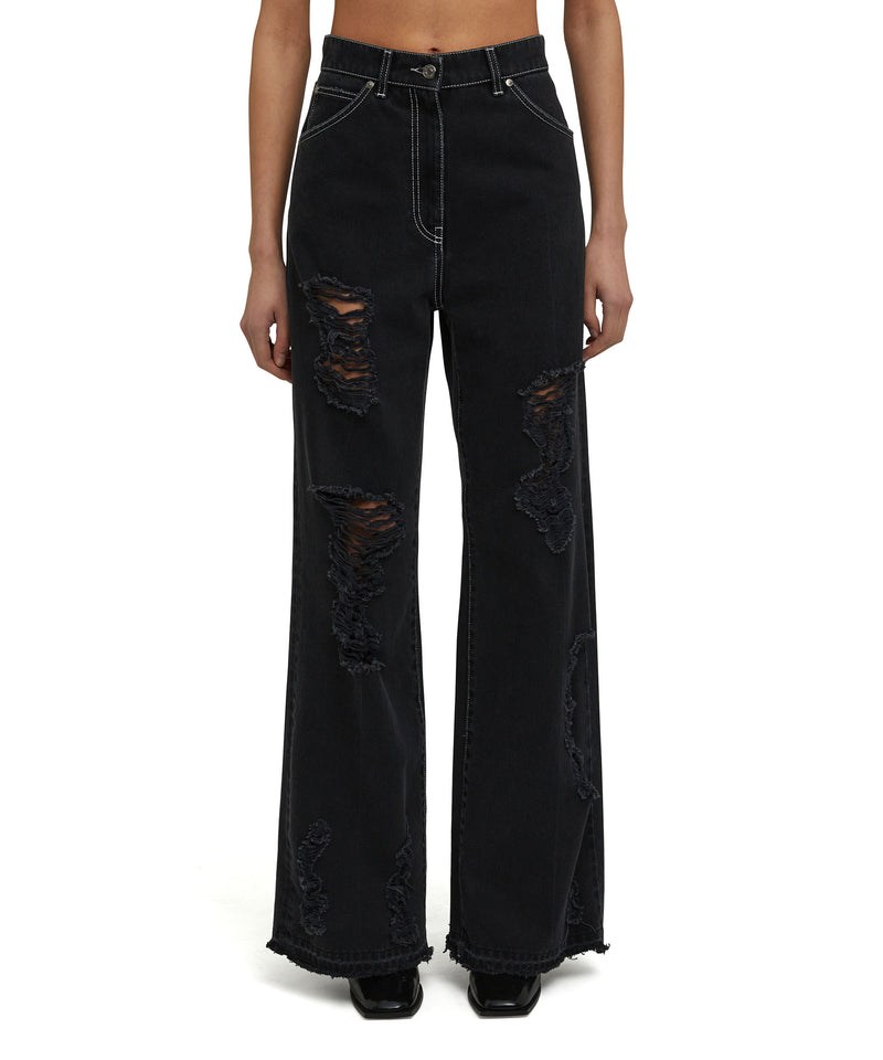 Jeans with "Black Denim with Stitches" workmanship BLACK Women 