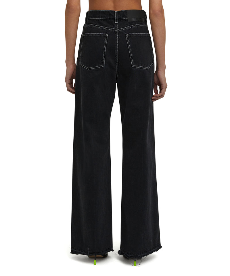 Jeans with "Black Denim with Stitches" workmanship BLACK Women 