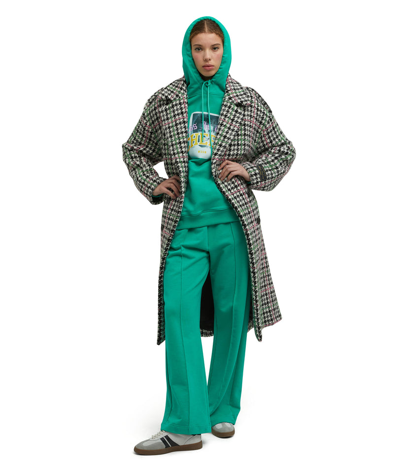 Cotton jogging trousers with MSGM Mini logo print PEPPER GREEN Women 