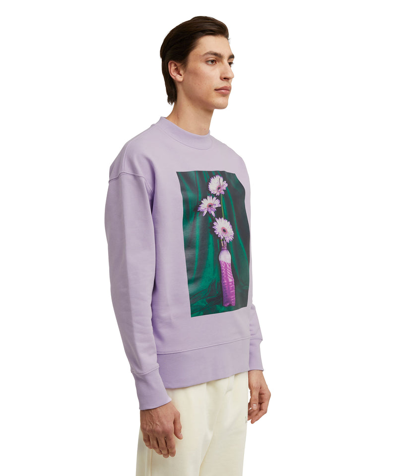 Organic cotton crewneck t-shirt from the MSGM Fantastic Green Capsule LILLAC Unisex 