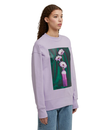 Organic cotton crewneck t-shirt from the MSGM Fantastic Green Capsule