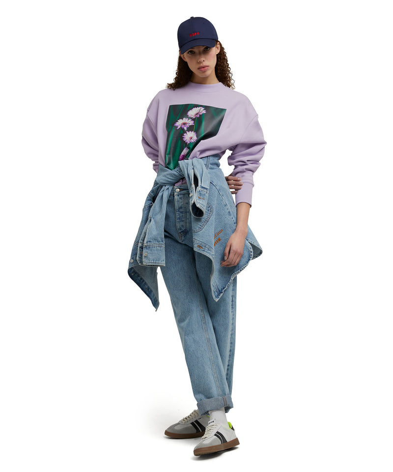 Organic cotton crewneck t-shirt from the MSGM Fantastic Green Capsule LILLAC Unisex 