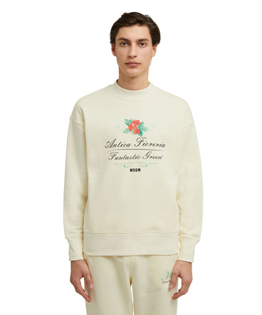 Organic cotton crewneck sweatshirt from the MSGM Fantastic Green Capsule