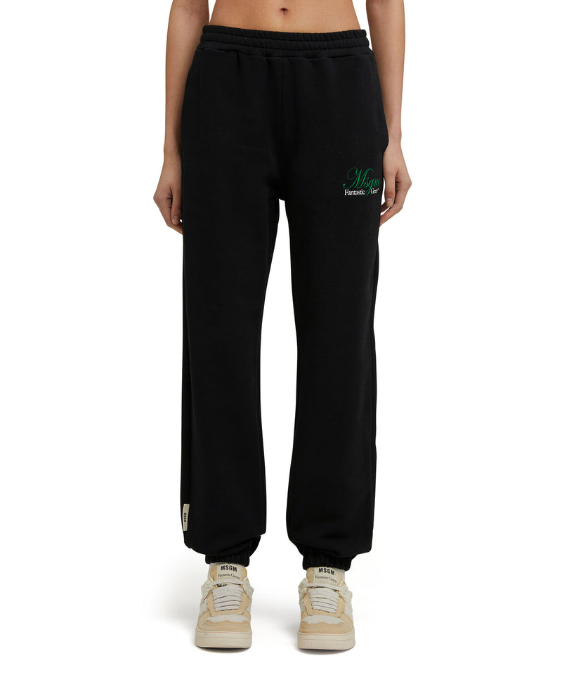 Organic cotton jogging trousers certified by the MSGM Fantastic Green Capsule BLACK Unisex 